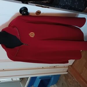 Lauren Ralph Lauren Maroon Quarter Zip Fleece Pullover Size 1X